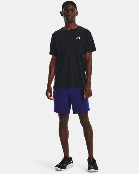 Men's UA Launch Run 2-in-1 Shorts, Blue, pdpMainDesktop image number 2